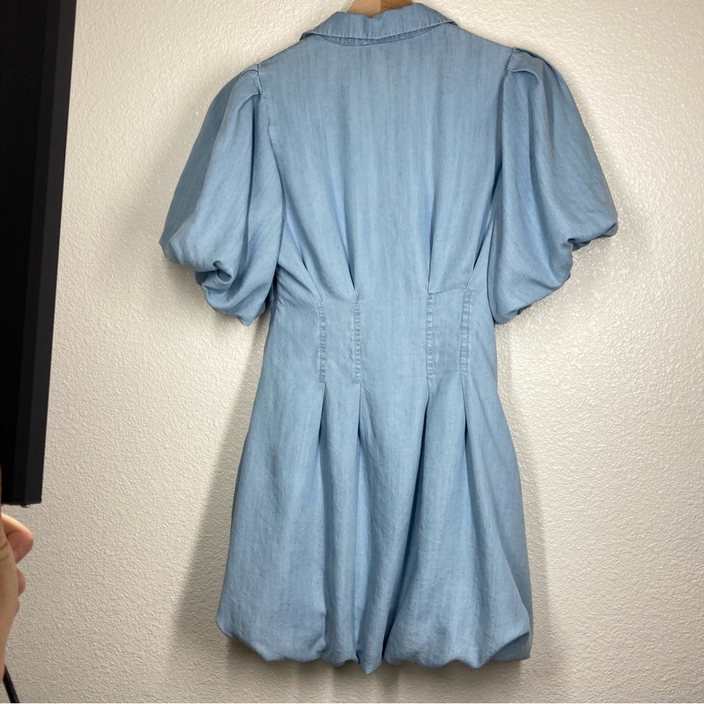 Tart Collections Kara Dress Open Air Blues XS Tencel Rayon Baloon Short Sleeves - Picture 8 of 16